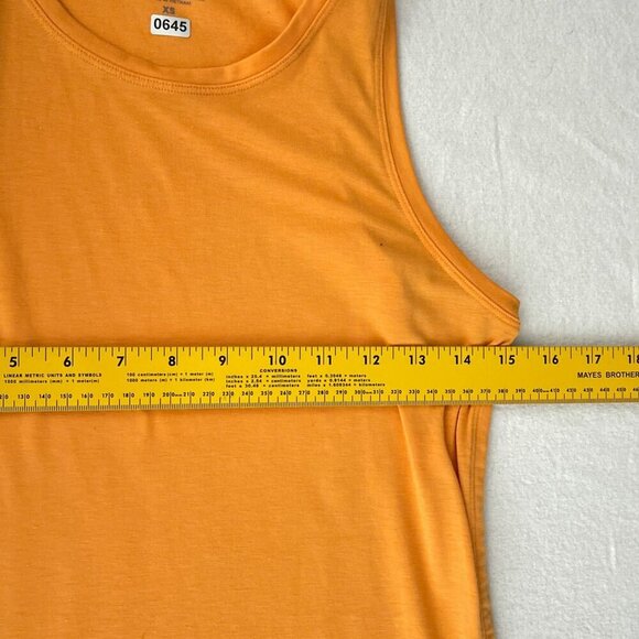 Athleta Sleeveless Tank Top Workout Gym Muscle Tee Stretch Orange Womens XS - Picture 7 of 10